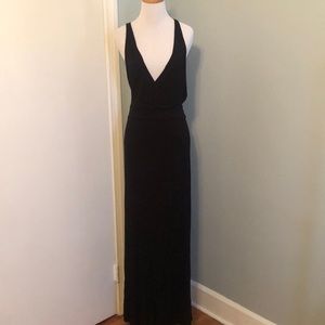 Plunging Black Maxi